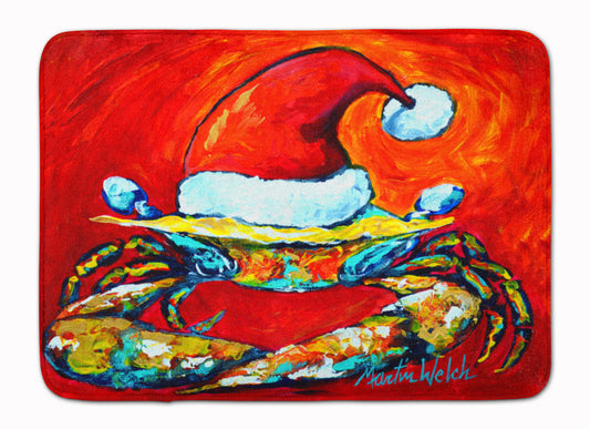 Buy this Crab in Santa Hat Santa Claws Machine Washable Memory Foam Mat