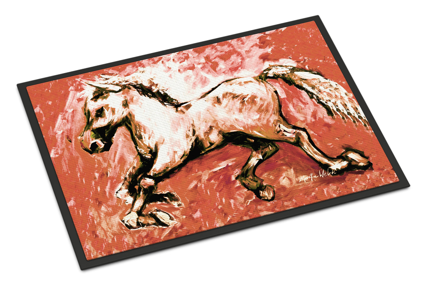 Buy this Shadow the Horse in Red Indoor or Outdoor Mat 24x36