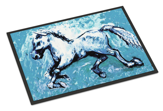 Buy this Shadow the Horse in blue Indoor or Outdoor Mat 18x27