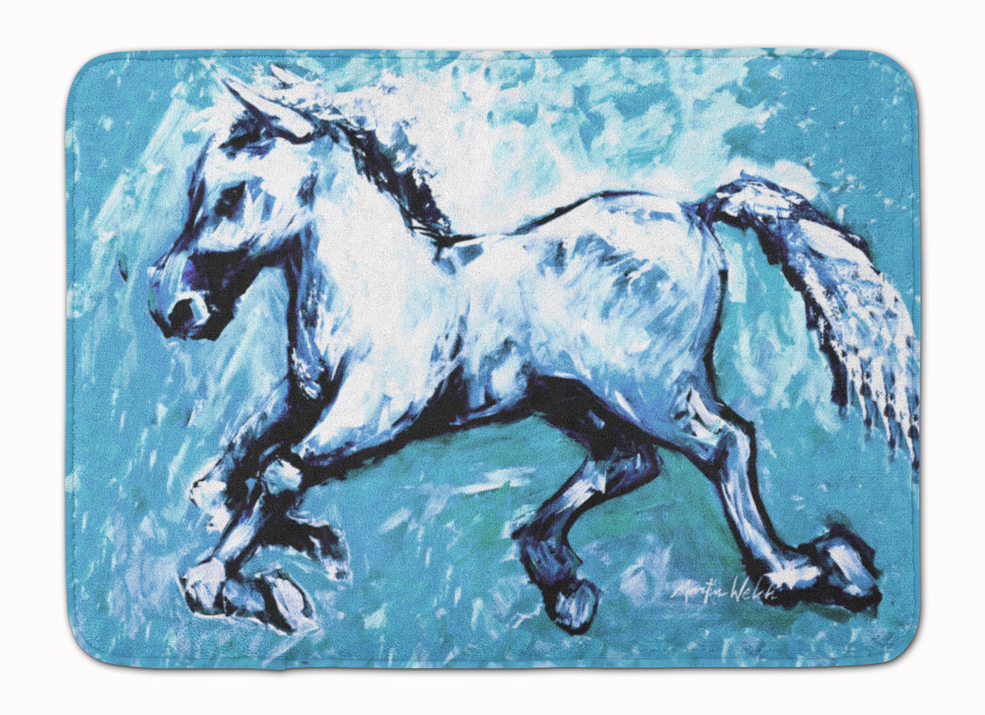 Buy this Shadow the Horse in blue Machine Washable Memory Foam Mat