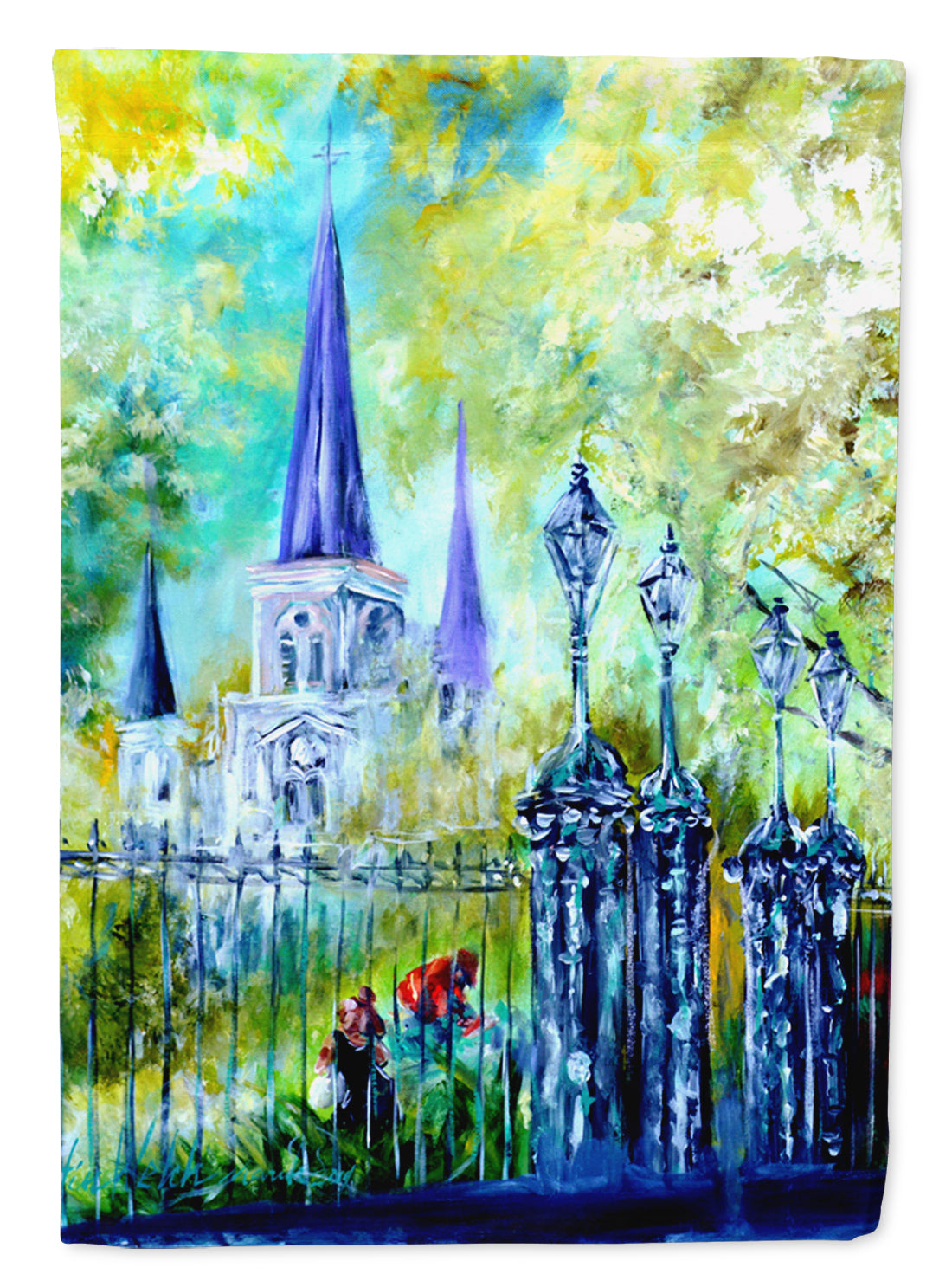 Buy this Across the Square St Louis Cathedral Flag Garden Size