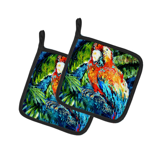 Buy this Yo Yo Mama Parrot Pair of Pot Holders