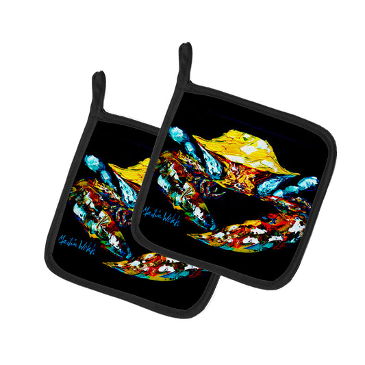 Buy this Winner Winner Black Fiddler Crab Pair of Pot Holders