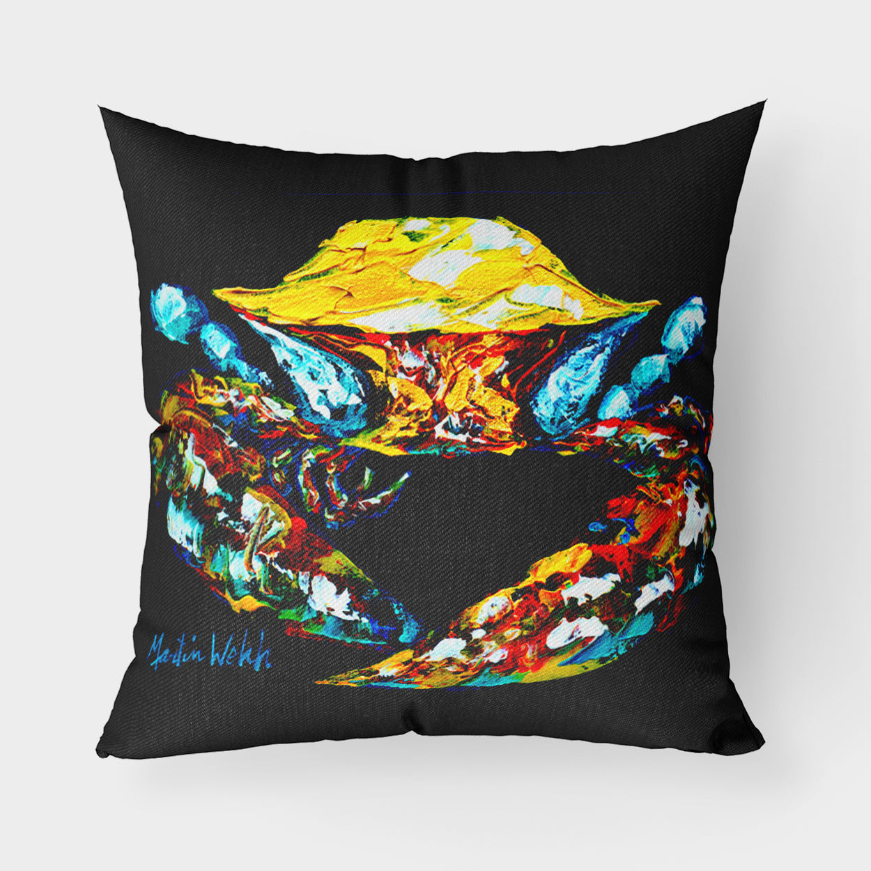 Buy this Winner Winner Black Fiddler Crab Fabric Decorative Pillow