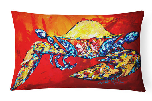 Buy this Bring it on Crab in Red Canvas Fabric Decorative Pillow