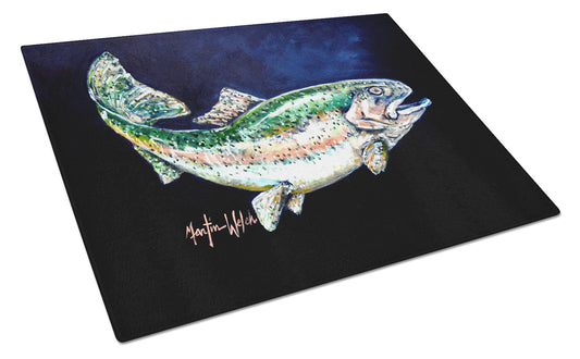 Buy this Deep Blue Rainbow Trout Glass Cutting Board Large