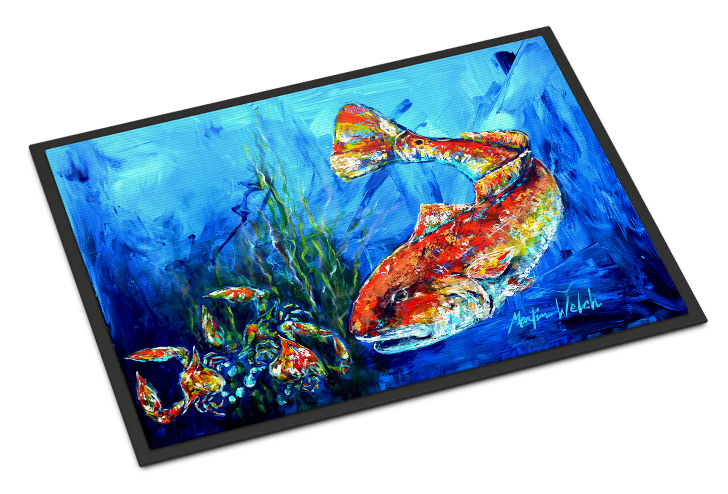 Buy this Scattered Red Fish Indoor or Outdoor Mat 24x36