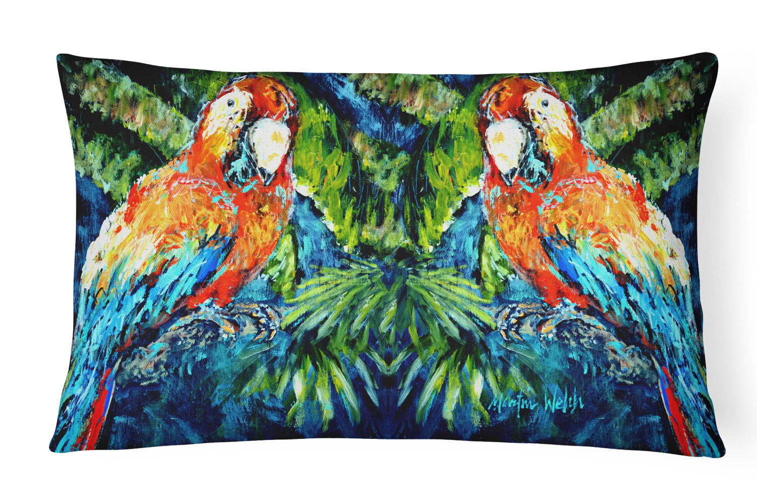 Buy this Parrots Yo Yo Mama Canvas Fabric Decorative Pillow