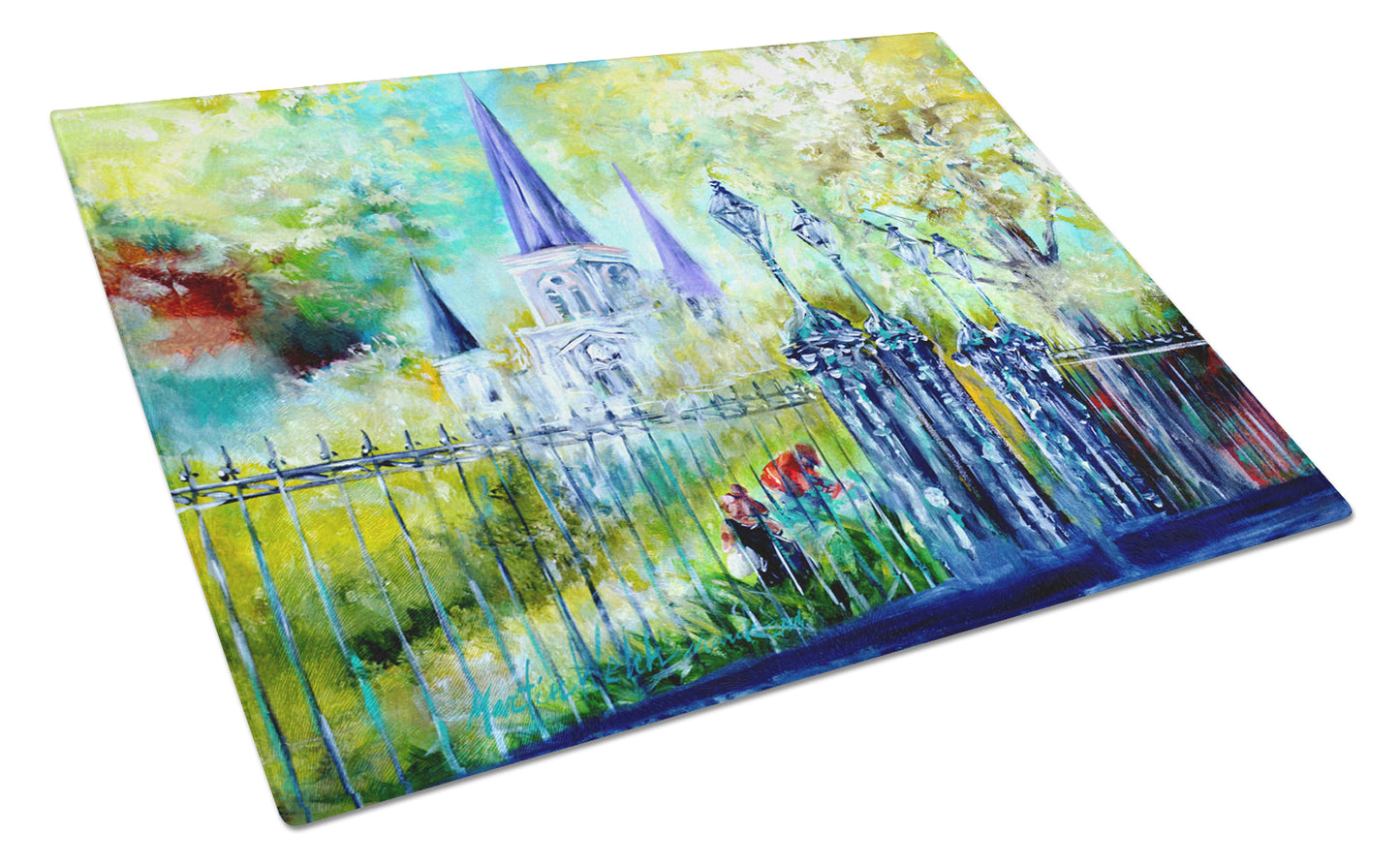 Buy this St Louis Cathedrial Across the Square Glass Cutting Board Large