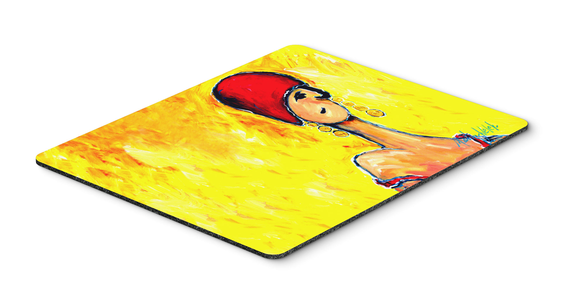 Buy this Azalines Earrings Lady Mouse Pad, Hot Pad or Trivet