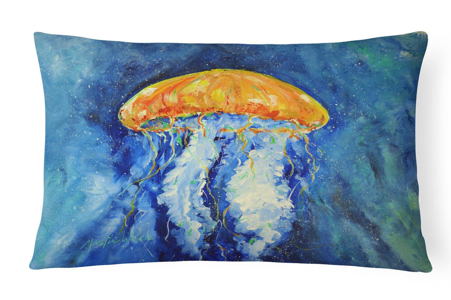 Buy this Calm Water Jellyfish Canvas Fabric Decorative Pillow