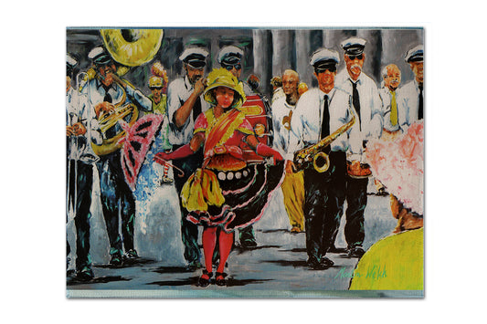 Buy this Dancing in the Streets Mardi Gras Fabric Placemat