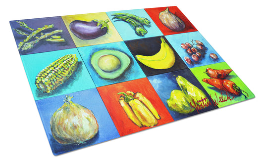 Buy this Mixed Fruits and Vegetables Glass Cutting Board Large