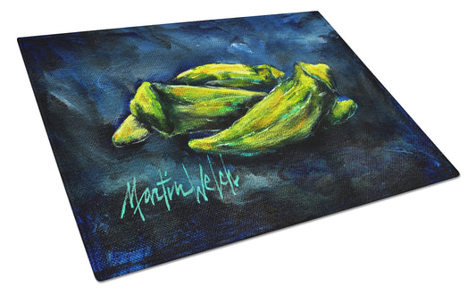 Buy this Okra Bleu Glass Cutting Board Large