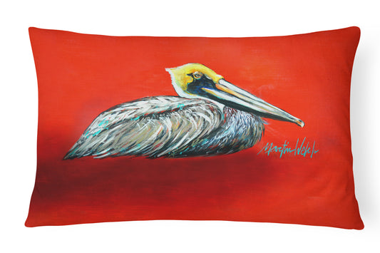 Buy this Sitting Brown Pelican Canvas Fabric Decorative Pillow