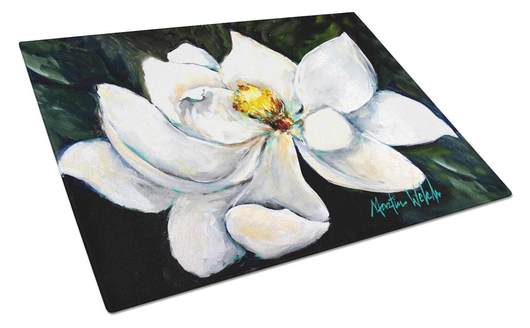 Buy this Sweet Magnolia Glass Cutting Board Large