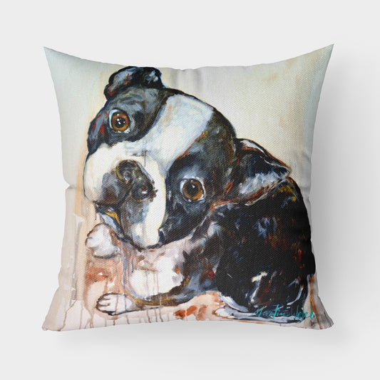 Buy this Boston Terrier Jake The Look Fabric Decorative Pillow