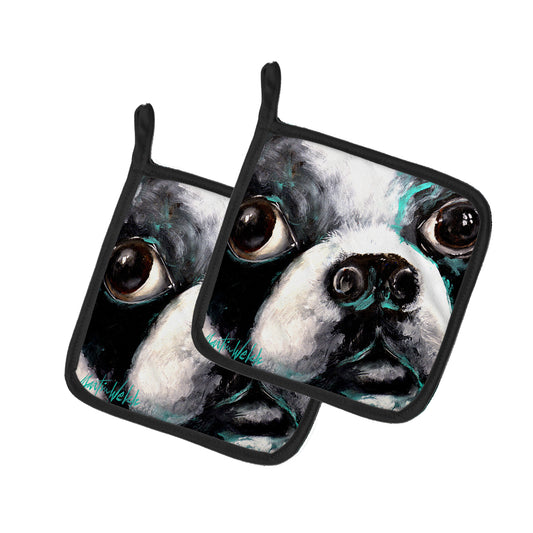 Buy this Boston Terrier Jake Pretty Please Pair of Pot Holders