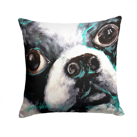 Buy this Boston Terrier Jake Pretty Please Fabric Decorative Pillow