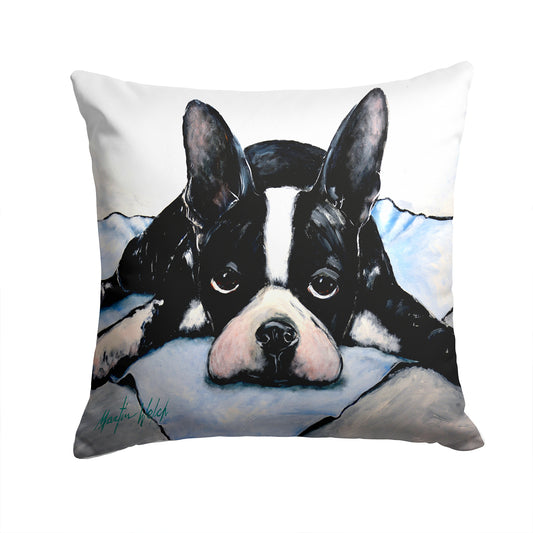 Buy this Boston Terrier Jake Dog Tired Fabric Decorative Pillow