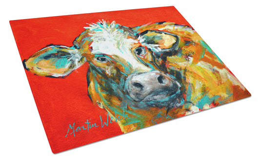 Buy this Caught Red Handed Cow Glass Cutting Board Large