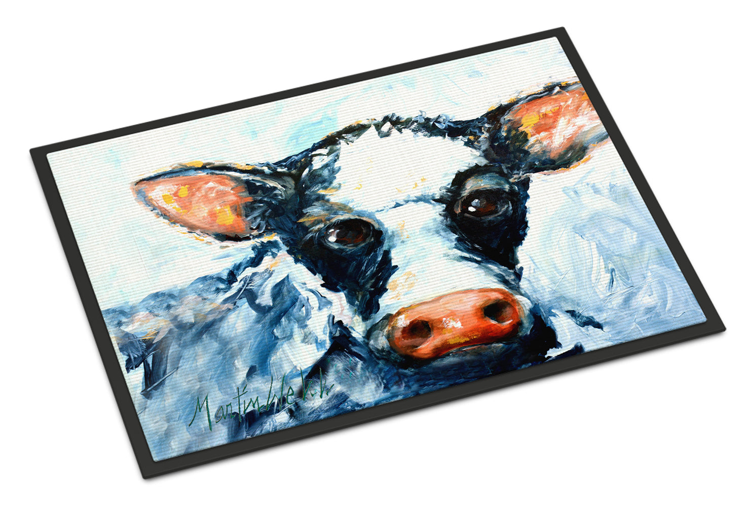 Buy this Cow Lick Black and White Cow Indoor or Outdoor Mat 24x36