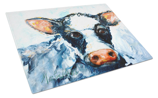 Buy this Cow Lick Black and White Cow Glass Cutting Board Large