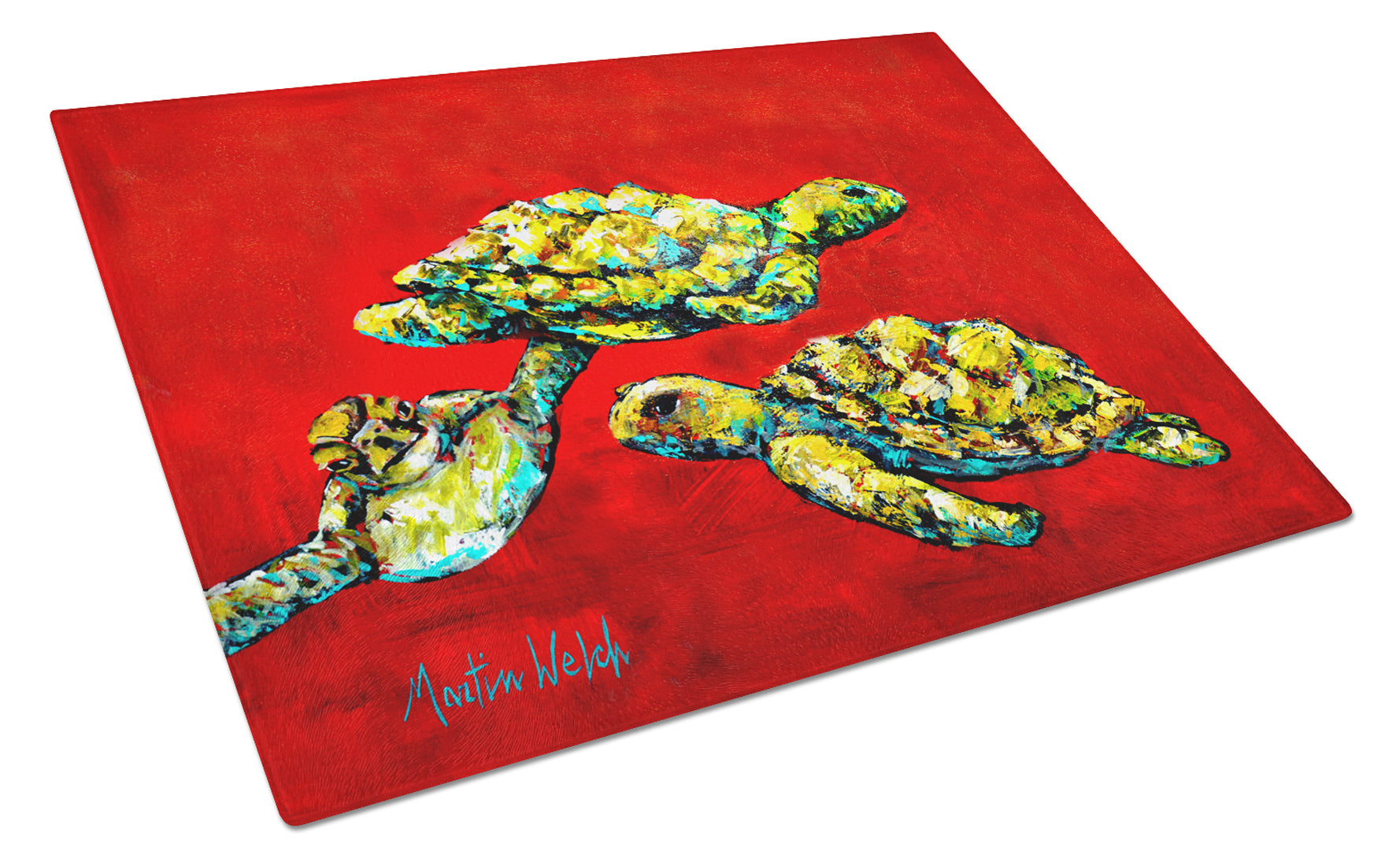 Buy this Drifting Home Turtles Glass Cutting Board Large