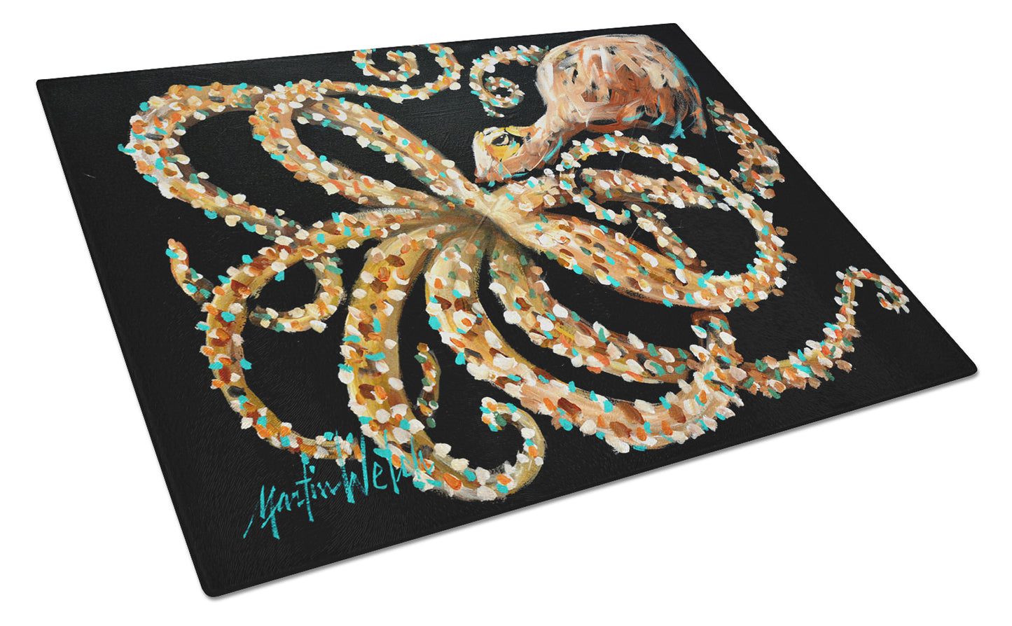 Buy this Eye On You Octopus Glass Cutting Board Large