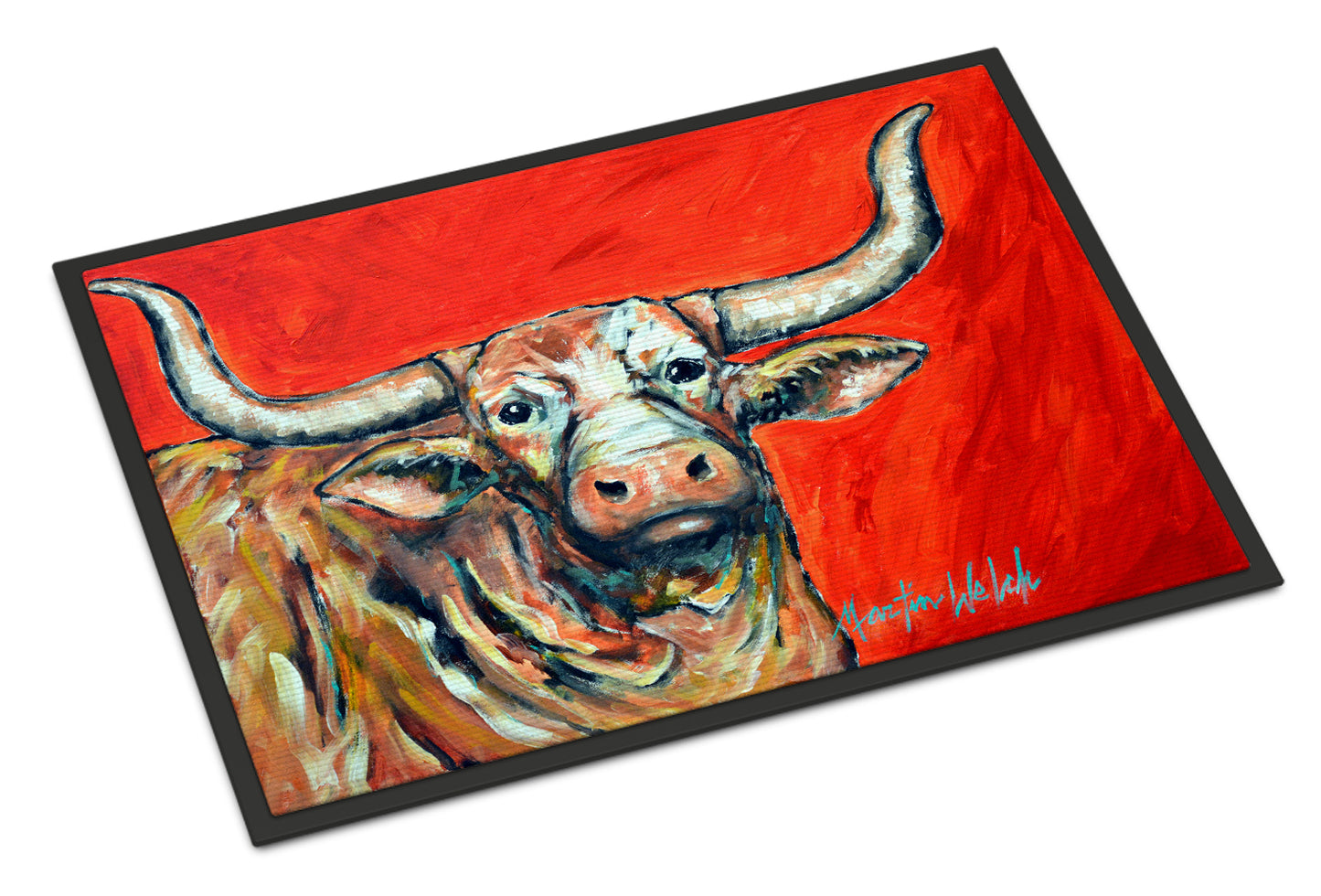 Buy this See Red Longhorn Cow Indoor or Outdoor Mat 24x36