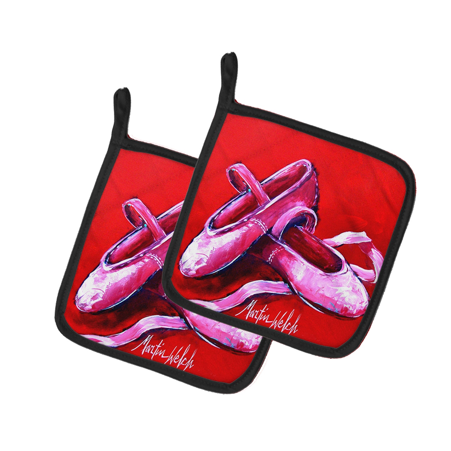 Buy this Ballet Shoes Red Pair of Pot Holders