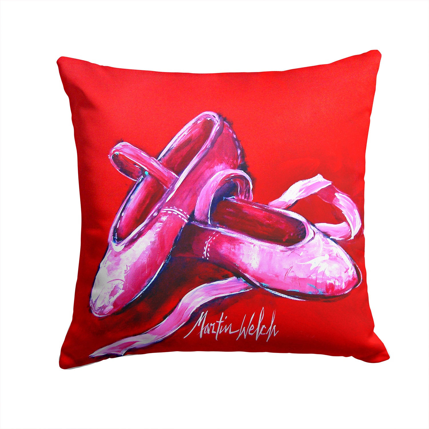 Buy this Ballet Shoes Red Fabric Decorative Pillow