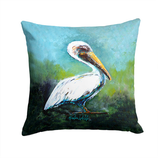 Buy this Blue Stand White Pelican Fabric Decorative Pillow