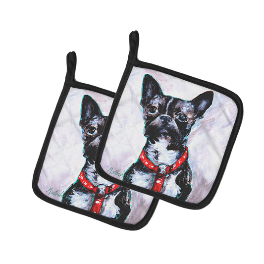 Buy this Boston Terrier Brindle Ziggy Pair of Pot Holders