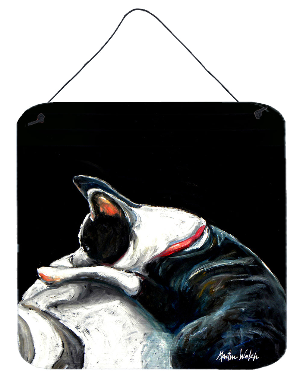 Buy this Boston Terrier Spot in the Sun Wall or Door Hanging Prints