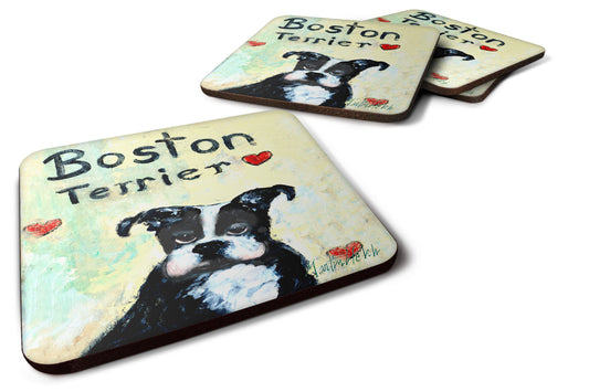 Buy this Boston Terrier Where's my Bibb Foam Coaster Set of 4