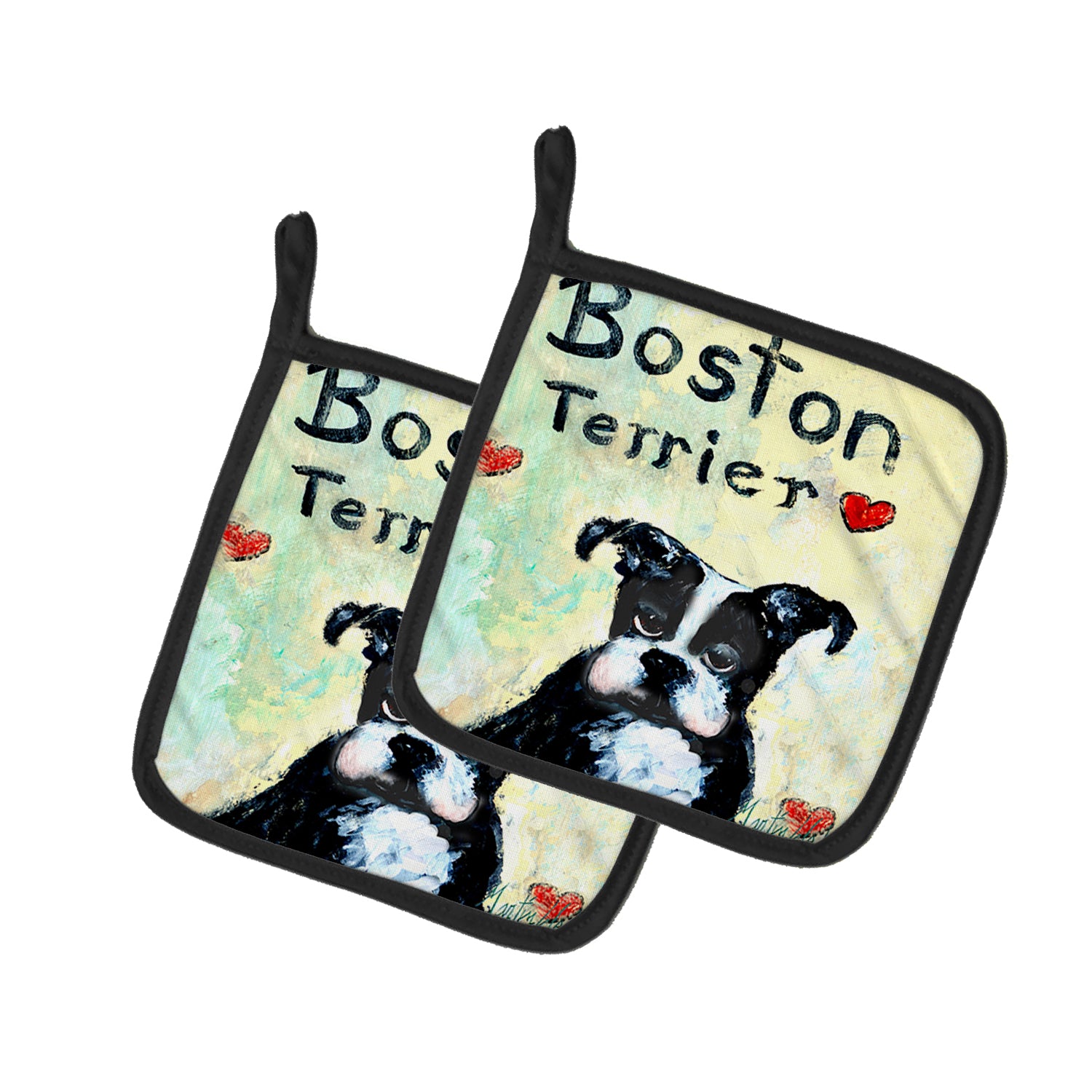 Buy this Boston Terrier Where's my Bibb Pair of Pot Holders