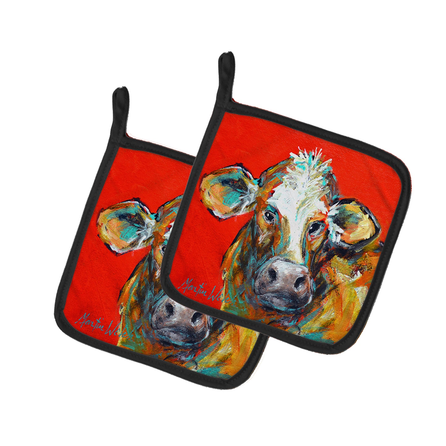 Buy this Cow Caught Red Handed Too Pair of Pot Holders