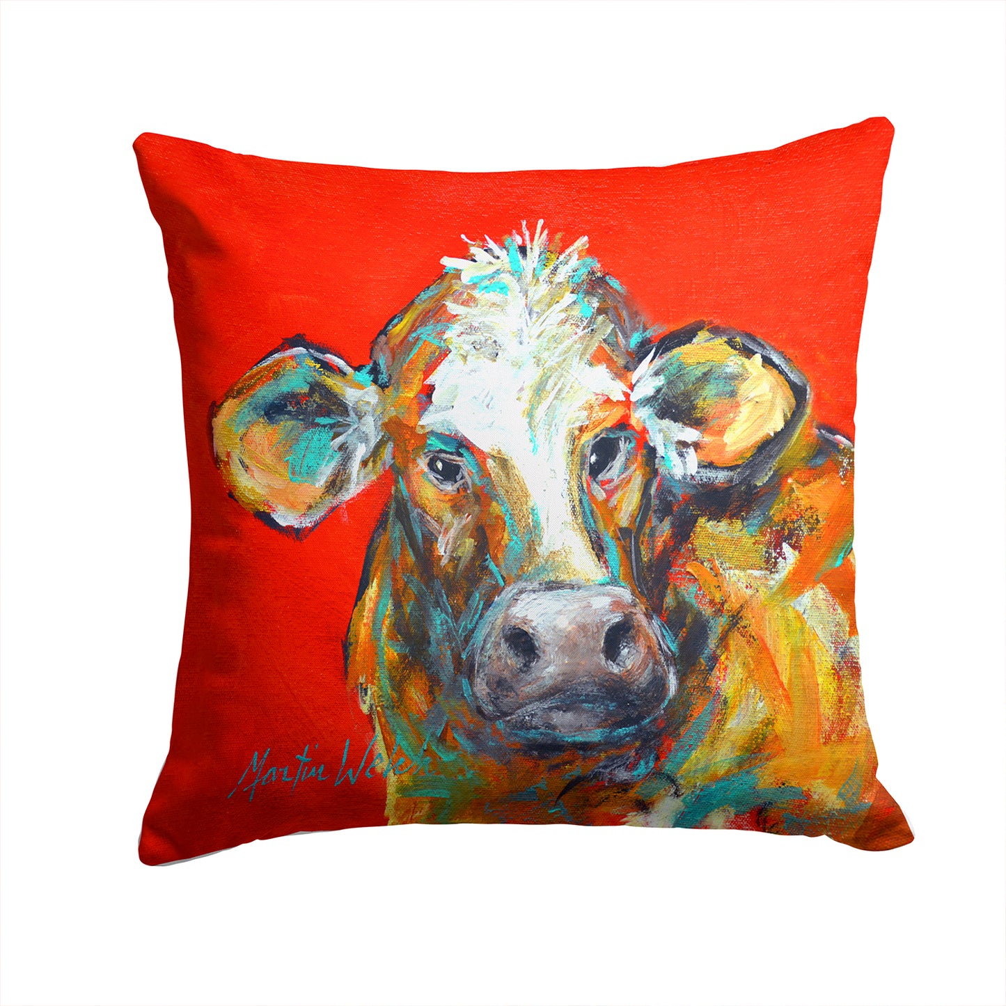 Buy this Cow Caught Red Handed Too Fabric Decorative Pillow
