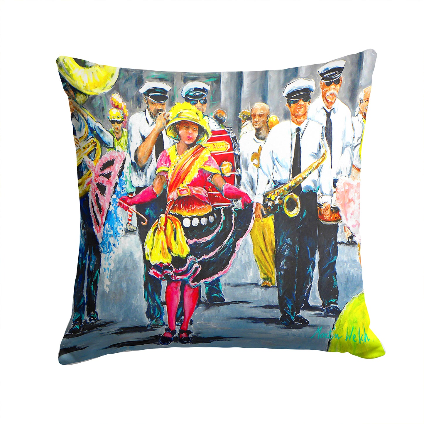 Buy this Mardi Gras Dancin' in the Street Fabric Decorative Pillow
