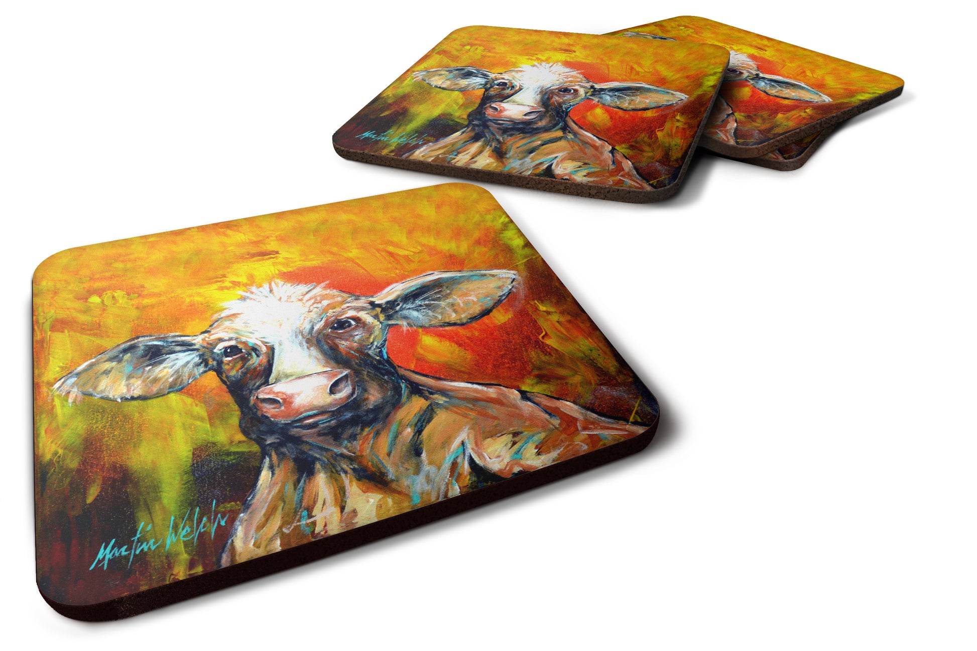 Buy this Happy Cow Foam Coaster Set of 4