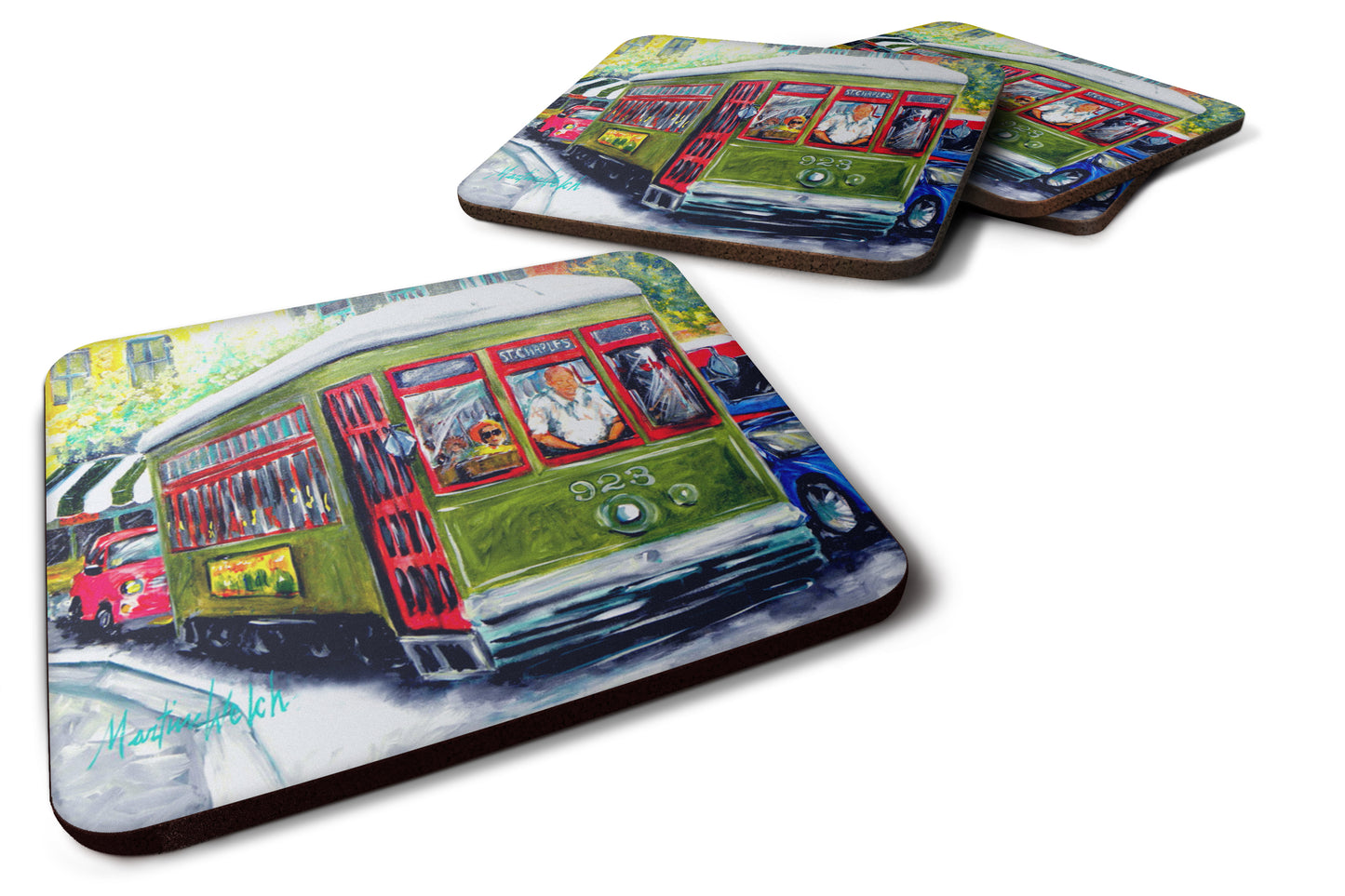 Buy this Streetcar Mid Summer Foam Coaster Set of 4