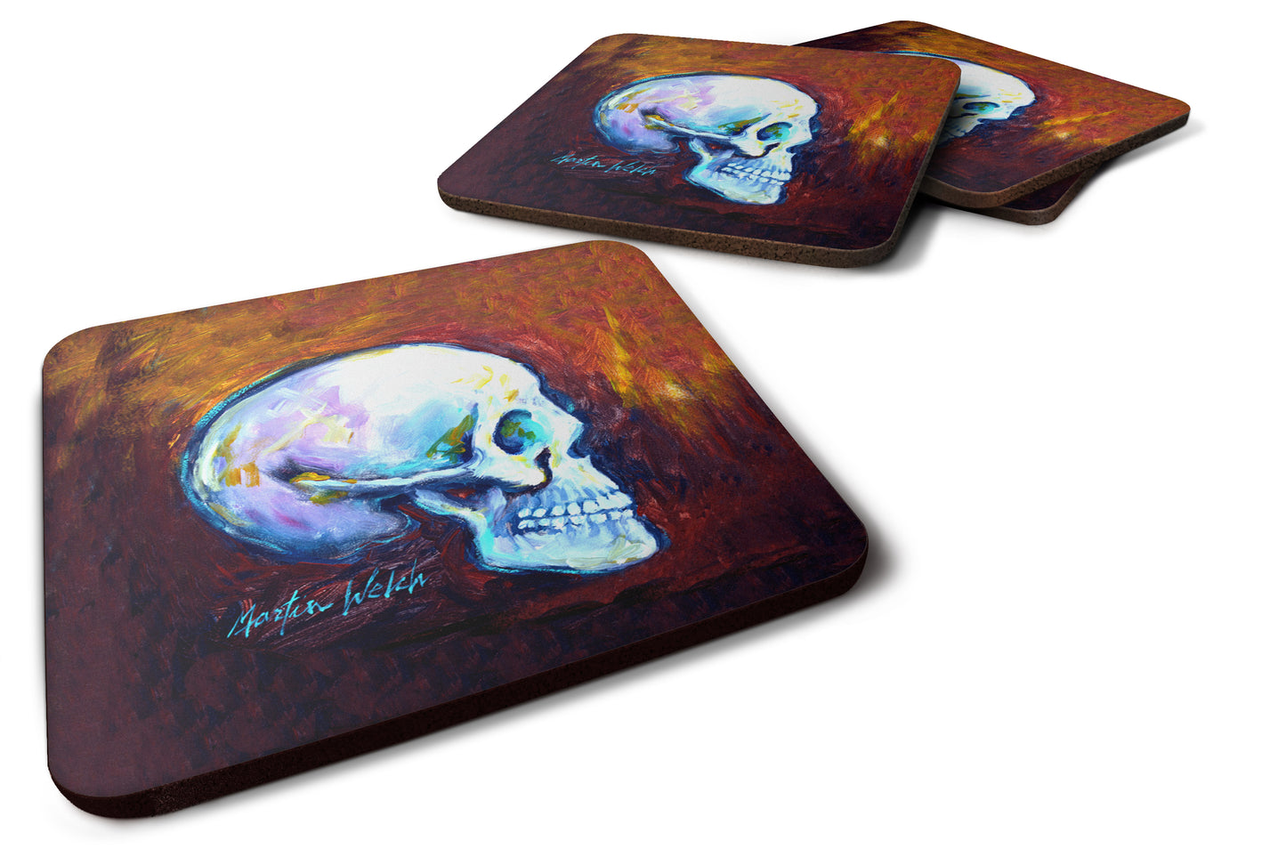 Buy this Skeleton My Best Side Foam Coaster Set of 4