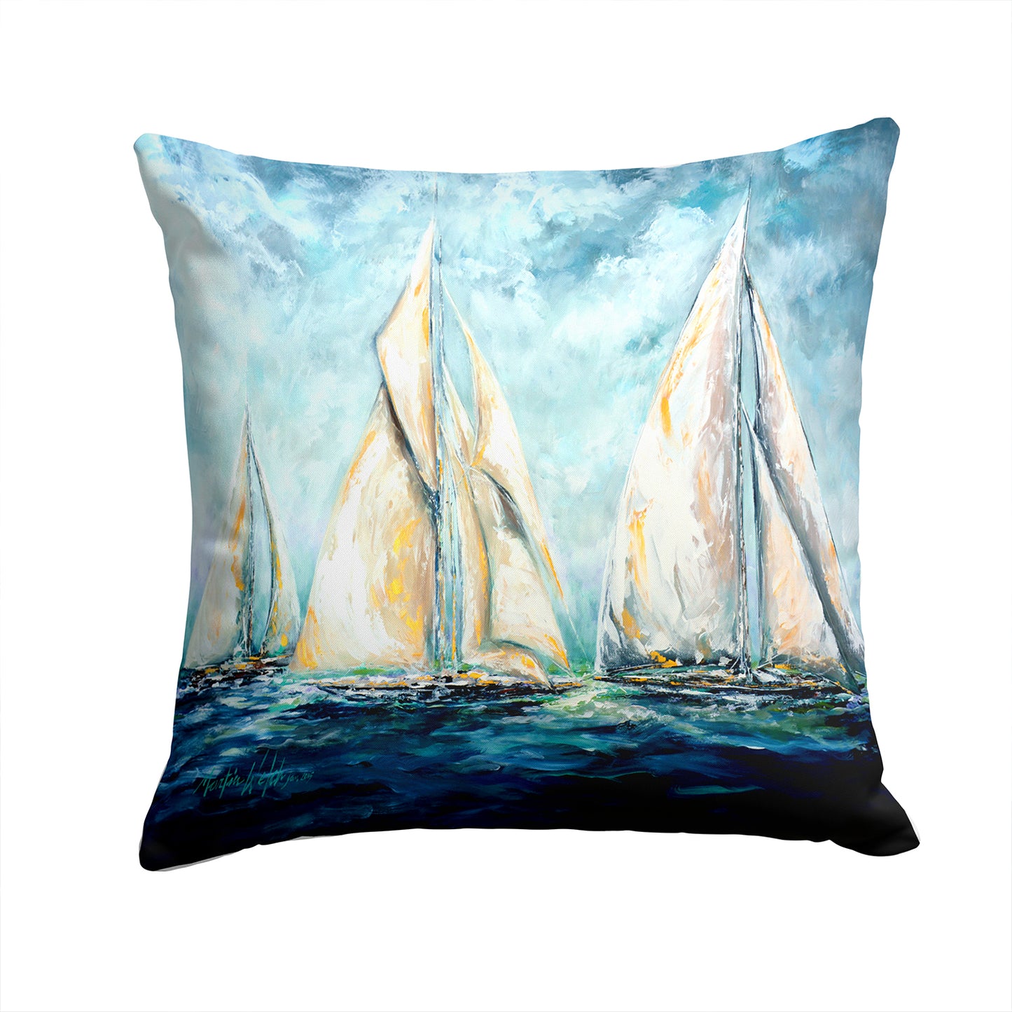 Buy this Sailboats Last Mile Fabric Decorative Pillow