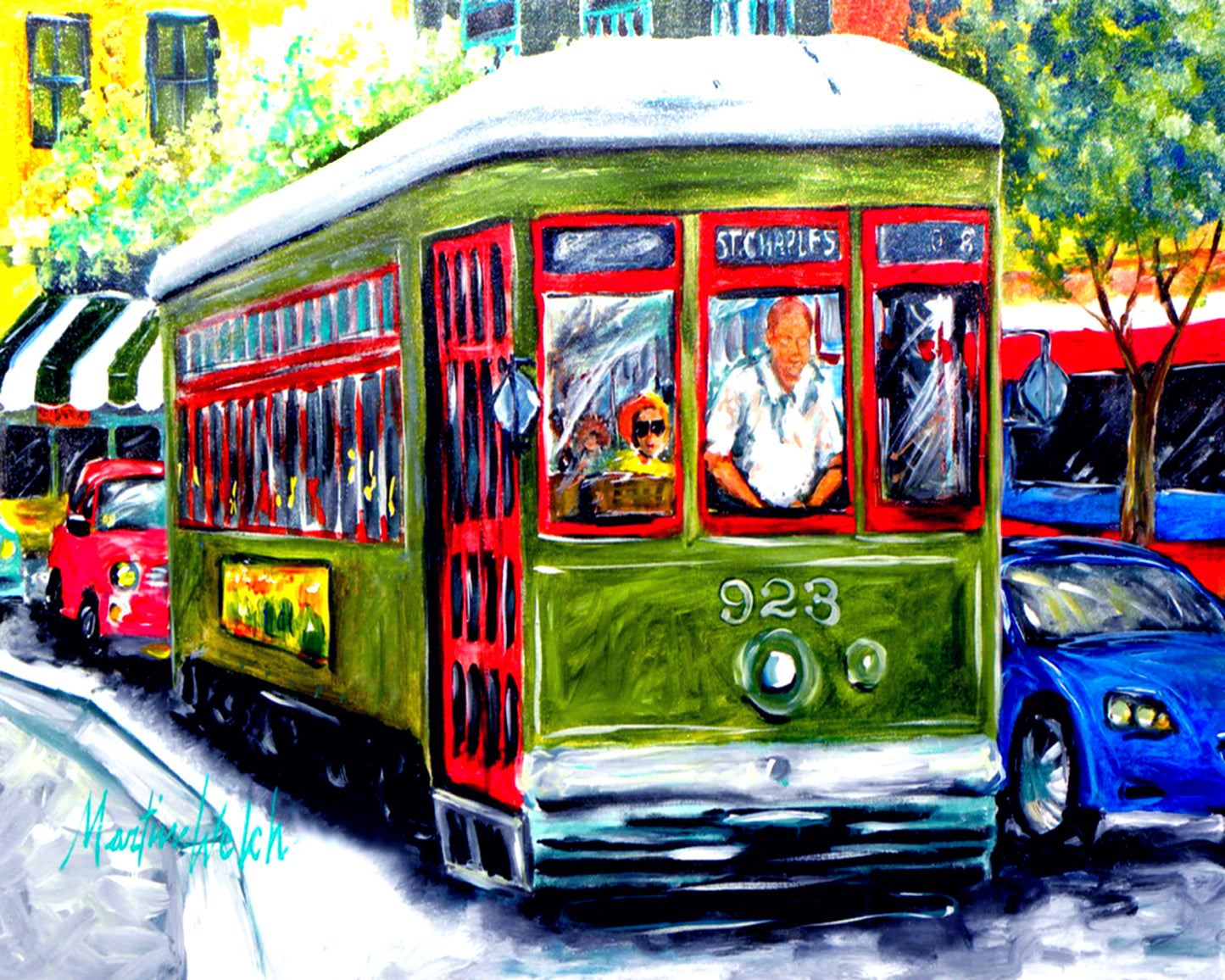 Mid Summer - Streetcar - 11"x14" Print