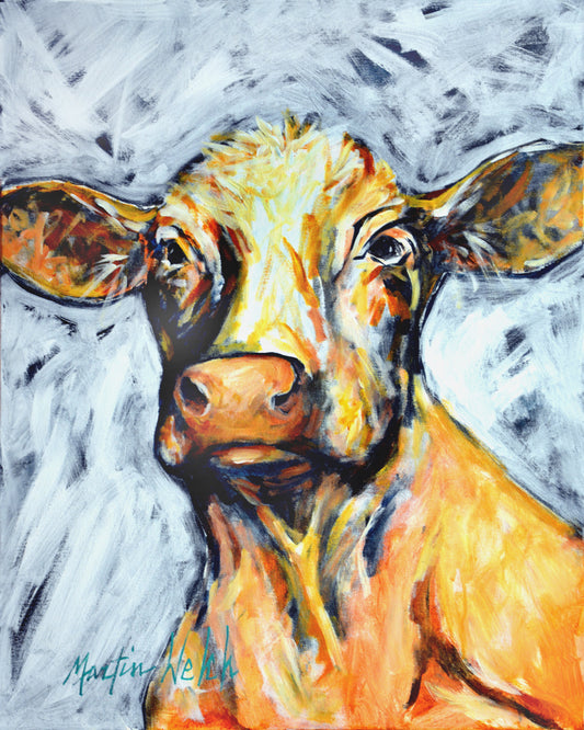 Moo Cow - Cow - 11"x14" Print