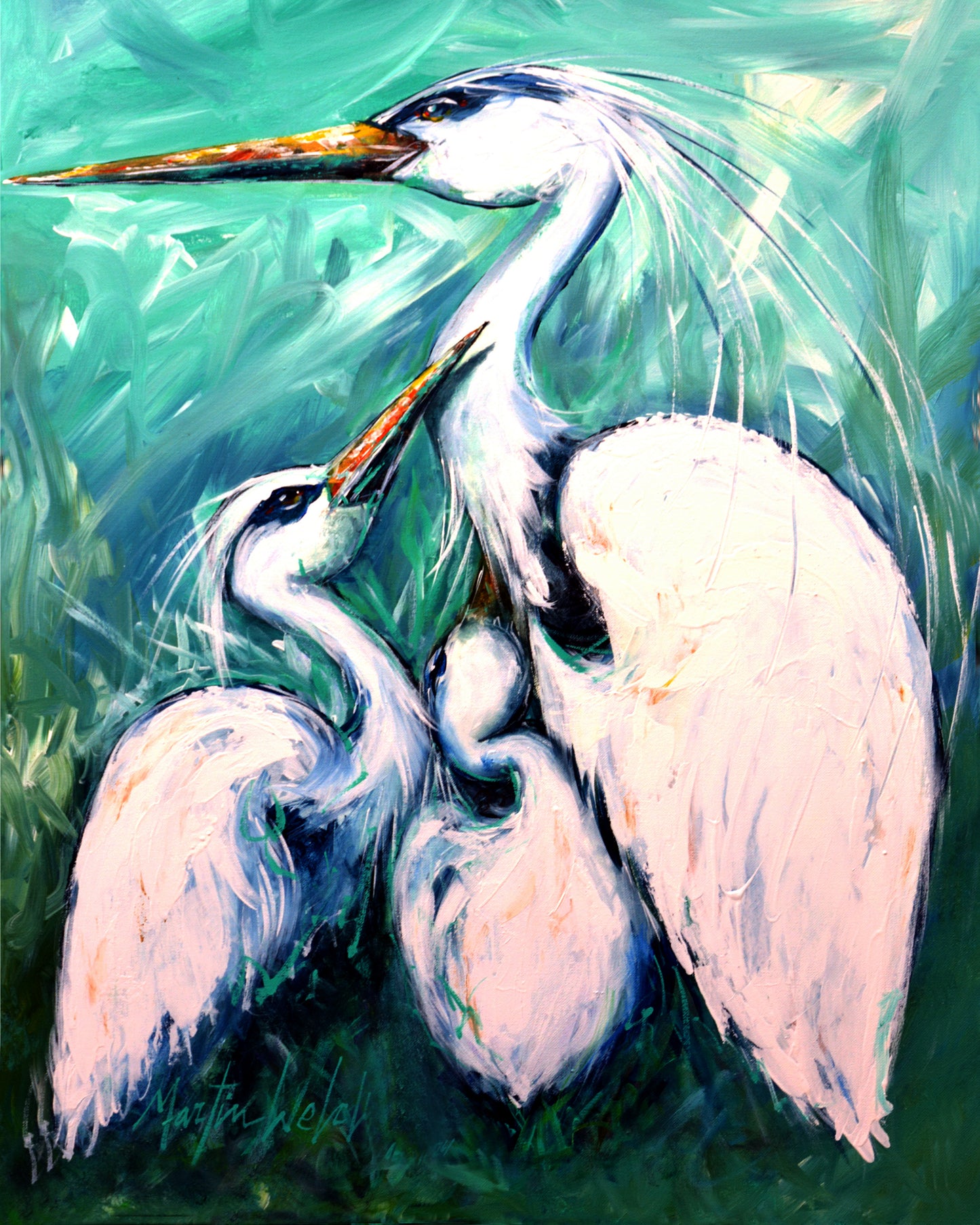 Mother's Love - Egrets - 11"x14" Print