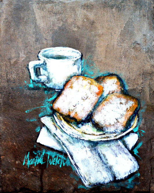 Piping Hot - Beignets/Coffee - 11"x14" Print