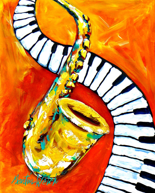 Something Blues - Musical Instruments - 11"x14" Print