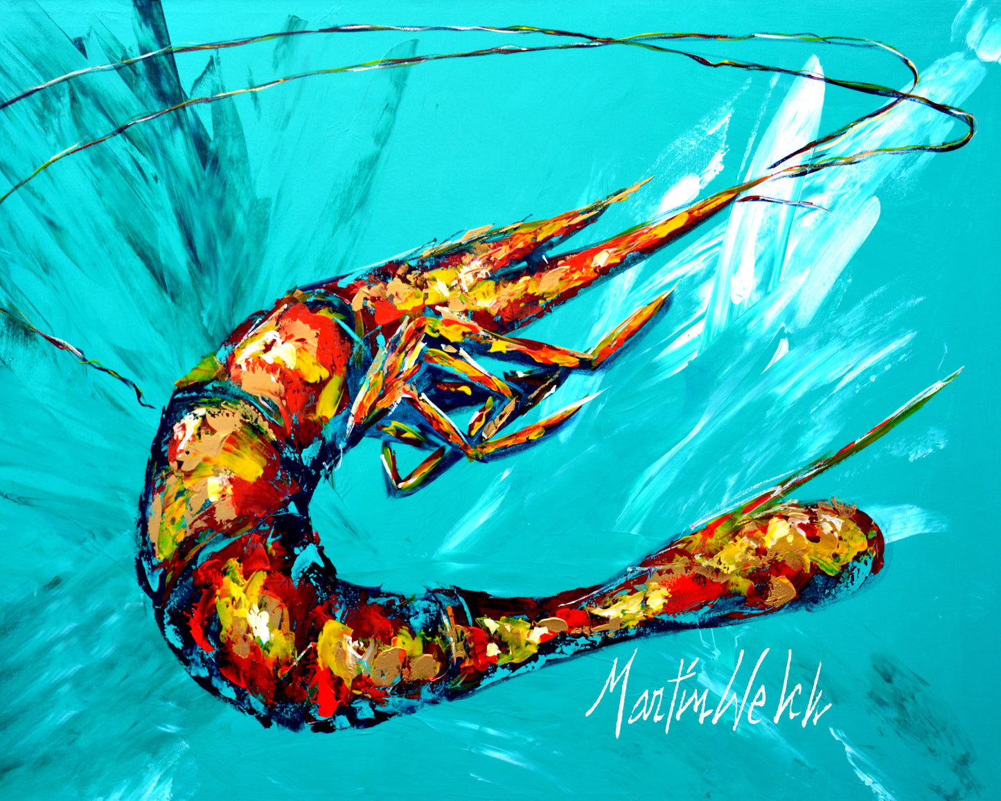 Splish Splash - Shrimp - 11"x14" Print